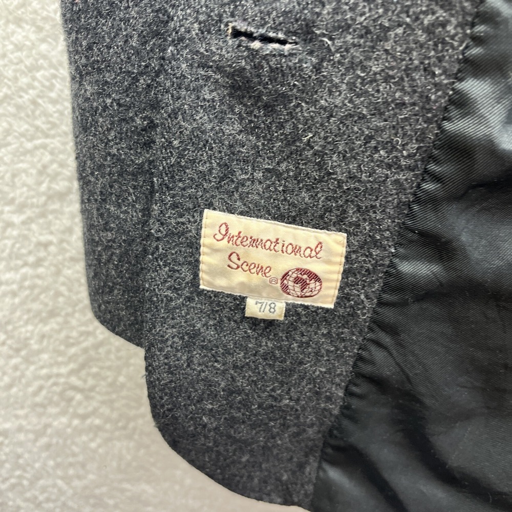 International Scene Coat Womens 7/8 Gray Wool Blend Yogoslavia Classic Vintage - Picture 11 of 16